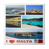 zMT007 MALTA "I Love", Tegeltje (Voorkant)