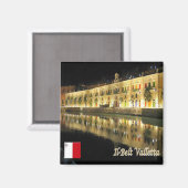 zMT011 IL-BELT waterfront VALLETTA, Malta, Fridge Magneet (Voorkant / Achterkant)