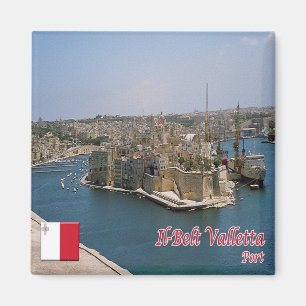 zMT013 IL BELT VALLETTA haven, Malta, Koelkast Magneet