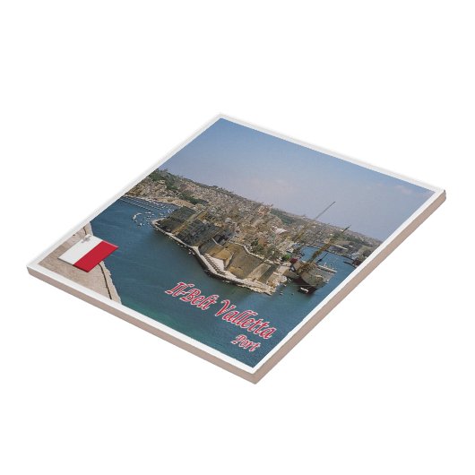 zMT013 IL BELT VALLETTA port, Malta, Tegeltje (Zijkant)