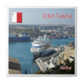 zMT014 IL BELT Harbour VALLETTA, Malta Tegeltje (Voorkant)