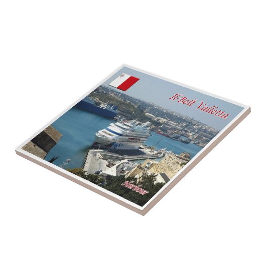 zMT014 IL BELT Harbour VALLETTA, Malta Tegeltje (Zijkant)
