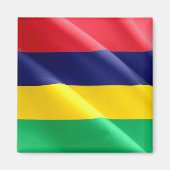 zMU002 MAURITIUS, Waving Flag, Afrika, Fridge Magneet (Voorkant)