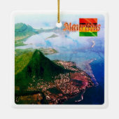 zMU007 MAURITIUS, Uitzicht, Afrika, Keramisch Ornament (Achterkant)