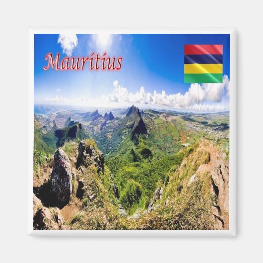 zMU008 MAURITIUS, Panorama, Afrika, Fridge Magneet (Voorkant)