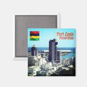 zMU014 PORT LOUIS, Mauritius, Afrika, Fridge Magneet (Voorkant / Achterkant)
