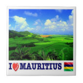 zMU020 MAURITIUS I Love, Afrika, Tegeltje (Voorkant)