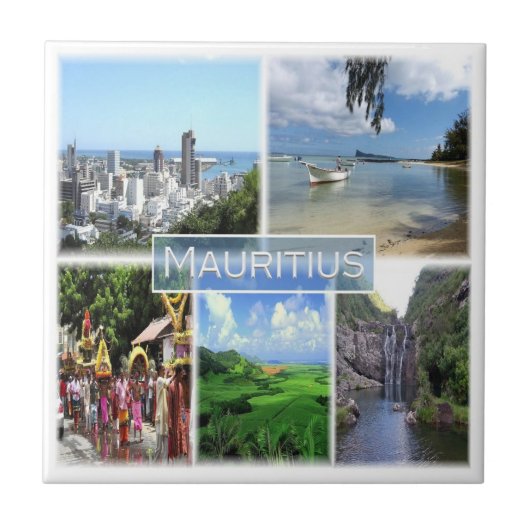 zMU022 PORT LOUIS, Mosaic, Afrika, Tegeltje (Voorkant)