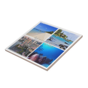 zMU023 MAURITIUS, Mozaïek, Afrika, Tegeltje