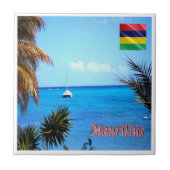 zMU025 MAURITIUS, Mont Choisy zee, Afrika, Tegeltje (Voorkant)
