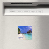 ZMV004-eilanden MALDIVES strand, Azië, Fridge Magneet (Insitu (Vaatwasser))