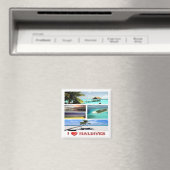 zMV009 i love MALDIVES collage, Fridge Magneet (Insitu (Vaatwasser))