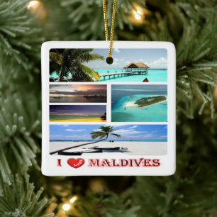 zMV009 is gek op MALDIVES collage, Keramisch Ornament