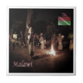 zMW003 MALAWI, Folkloristische Dans, Afrika, Tegeltje (Voorkant)