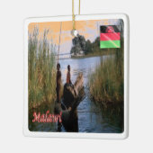 zMW004 MALAWI, L. Chiuta, Afrika, Keramisch Ornament (Links)