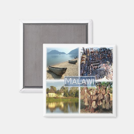 zMW010 MALAWI, Mosaic, Afrika, Fridge Magneet (Voorkant / Achterkant)