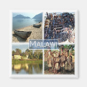 zMW010 MALAWI, Mosaic, Afrika, Fridge Magneet (Voorkant)