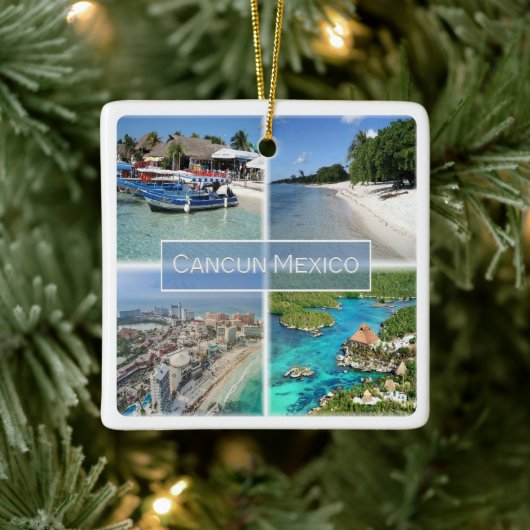 zMX003 CANCUN, Mosaic, Mexico, Amerika, Keramisch Ornament (Boom)