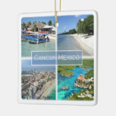 zMX003 CANCUN, Mosaic, Mexico, Amerika, Keramisch Ornament (Links)