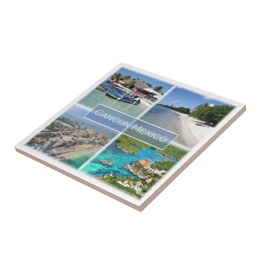 zMX003 CANCUN, Mosaic, Mexico, Amerika, Tegeltje (Zijkant)