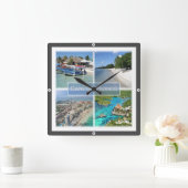 zMX003 CANCUN, Mosaic, Mexico, Vierkante Klok (Huis)