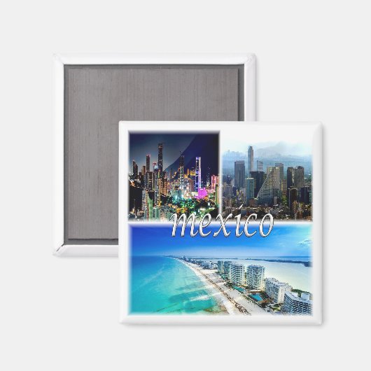 zMX004 MEXICO, Mosaic, Amerika, Fridge Magneet (Voorkant / Achterkant)