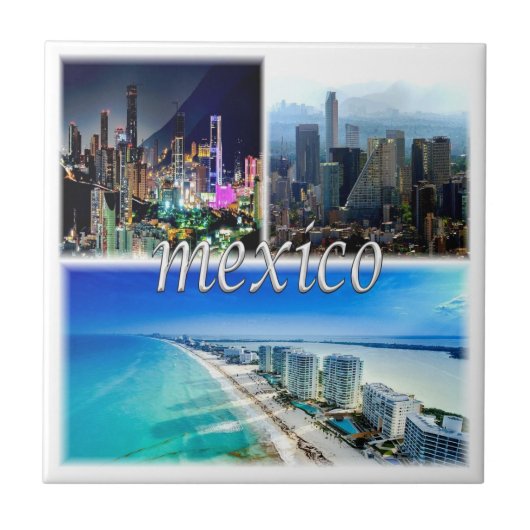 zMX004 MEXICO, Mozaïek, Amerika, Tegeltje (Voorkant)