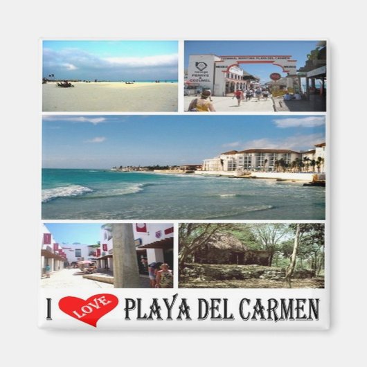 zMX007 MEXICO, Playa Del Carmen I Love, Fridge Magneet (Voorkant)
