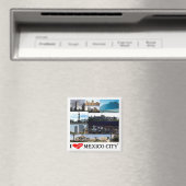 zMX008 mosaic of MEXICO CITY I Love, Fridge Magneet (Insitu (Vaatwasser))