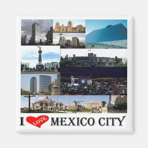 zMX008 mosaic of MEXICO CITY I Love, Fridge Magneet
