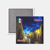 zMX013 MEXICO, Oaxaca, Panorama By Night, Fridge Magneet (Voorkant / Achterkant)