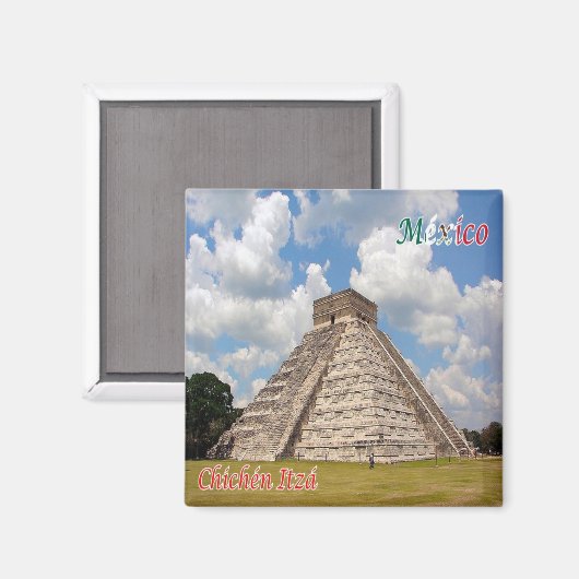 zMX018 CHICHEN ITZA, Mexico, Amerika, Fridge Magneet (Voorkant / Achterkant)
