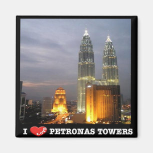 zMY010 i love PETRONAS TOWER, Kuala Lumpur, Fridge Magneet