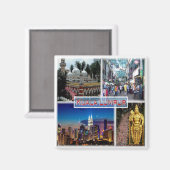 zMY014 Petaling Street KUALA LUMPUR Jamek Mosque Magneet (Voorkant / Achterkant)