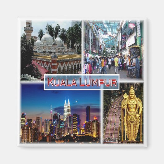 zMY014 Petaling Street KUALA LUMPUR Jamek Mosque Magneet (Voorkant)