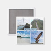 ZMY015 Kedah-strand, LANGKAWI, Maleisië, Fridge Ma Magneet (Voorkant / Achterkant)