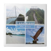 ZMY015 Kedah-strand, LANGKAWI, Maleisië, Tegeltje (Voorkant)