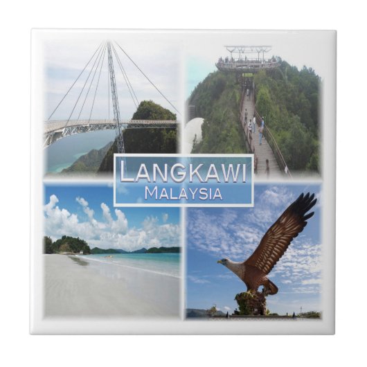 ZMY015 Kedah-strand, LANGKAWI, Maleisië, Tegeltje (Voorkant)