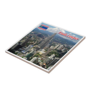 zMY020 panorama KUALA LUMPUR, Maleisië, Azië, Tegeltje