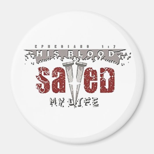 Z'n bloed heeft m'n leven gered. magneet (Voorkant)