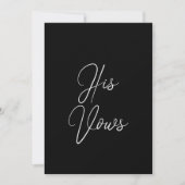 Z'n Kaart | Wedding Vow Booklet for Groom (Voorkant)