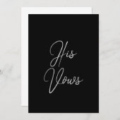 Z'n Kaart | Wedding Vow Booklet for Groom (Voorkant / Achterkant)
