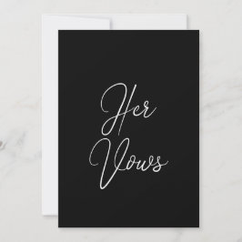 Z'n Kaart | Wedding Vow Booklet for Groom