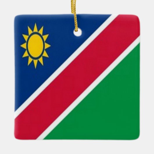 zNA001 NAMIBIË, Vlag, Afrika, Keramisch Ornament (Voorkant)