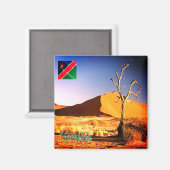zNA004 NAMIBIA woestijn, Afrika, Fridge Magneet (Voorkant / Achterkant)
