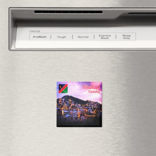 zNA006 WINDHOEK van Night, Namibië, Afrika, Fridge Magneet (Insitu (Vaatwasser))