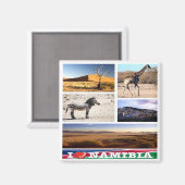 zNA007 NAMIBIA I Love, Mosaic, Africa, Fridge Magneet (Voorkant / Achterkant)