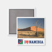 zNA008 NAMIBIA I Love, Africa, Fridge Magneet (Voorkant / Achterkant)