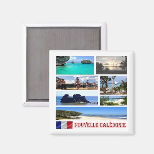 zNC003 NEW CALEDONIA, mozaïek, Oceanië, Fridge Magneet (Voorkant / Achterkant)