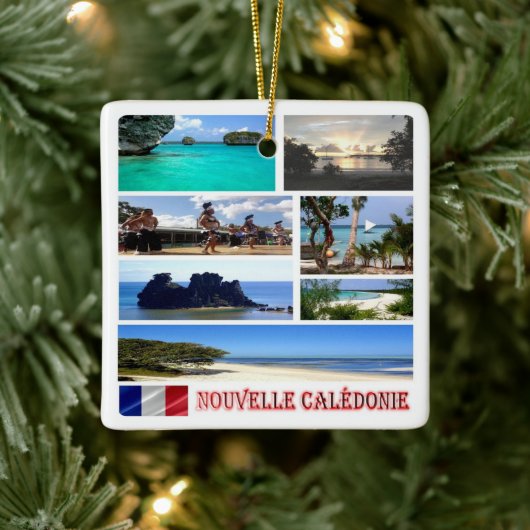 zNC003 NEW CALEDONIA, mozaïek, Oceanië, Keramisch Ornament (Boom)